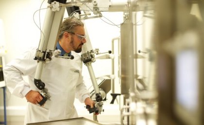 Research Radiochemist, Damion Stimson, working in the Centre for Advanced Imaging Radiochemistry Facility, The University of Queensland.